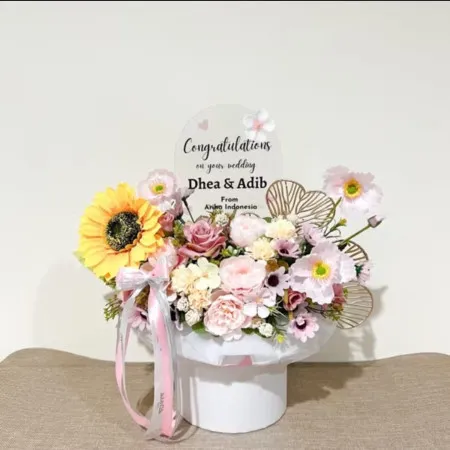 Bloom Box Akrilik Ucapan Wedding Nias Barat